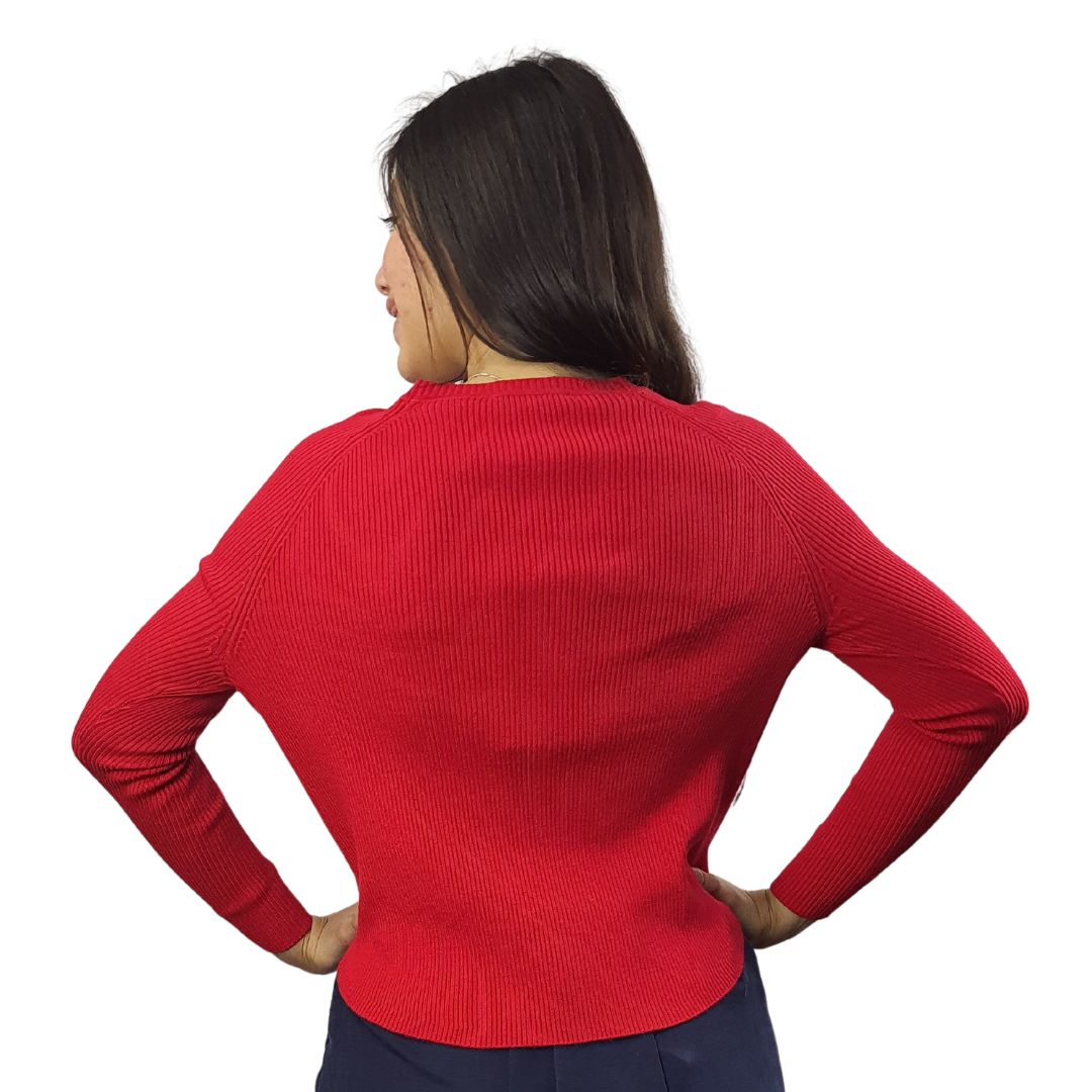 Sweater Vero Moda Rojo Style LUCY L/S KNIT(UM)