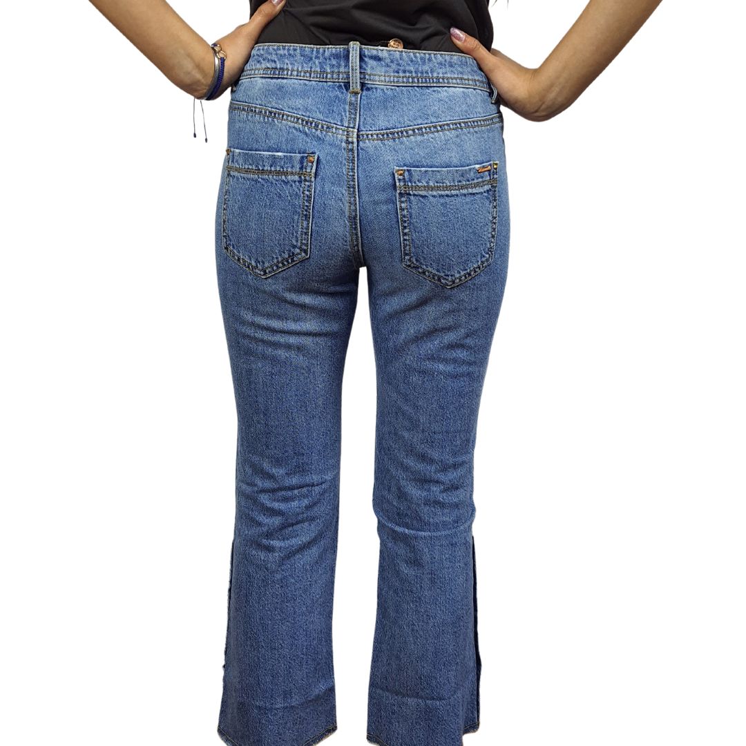 Jeans Vero Moda Azul Style FACIAL 7/8 HW SLIM STRAIGHT JEANS(NN)