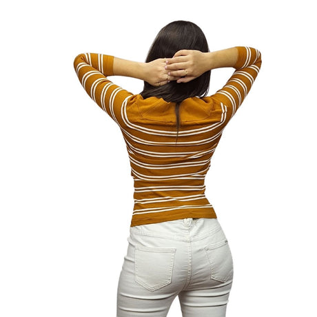 Blusa Vero Moda Marron  Style CARRY 3/4 KNIT(NL)