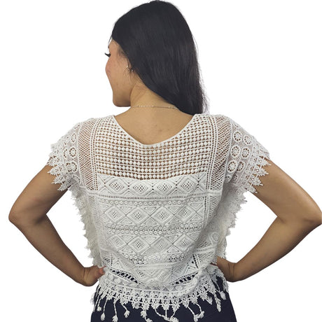 Top Vero Moda Blanco Style SANNA S/S TOP(EL)