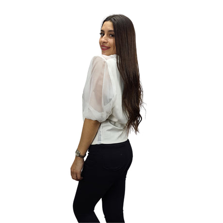 Blusa Vero Moda Blanco Style NAOMI 3/4 JERSEY TOP(VMC-TP)