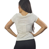 Polera Vero Moda Beige Style PAINT H S/S TOP(EL)