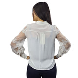 Blusa Vero Moda Blanco Style BELLA L/S SHIRT(VMC-BJ)