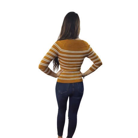 Blusa Vero Moda Mostaza Style CARRY 3/4 KNIT(NL)