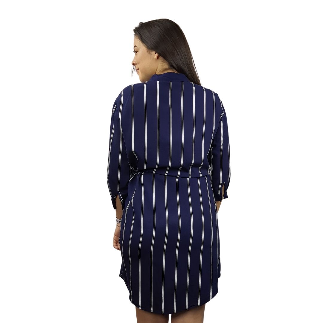 Vestido Veromoda Azul Style MATE 3/4 LONG SHIRT(PM-EC-2)