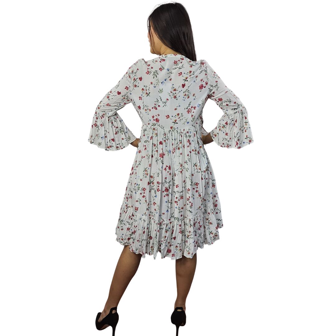 Vestido Vero Moda Blanco Style SILKE PITAYA 3/4 SHIRT(NN)