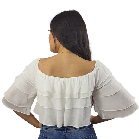 Top Vero Moda Blanco Style NATALIE 1/2 TOP(EL)