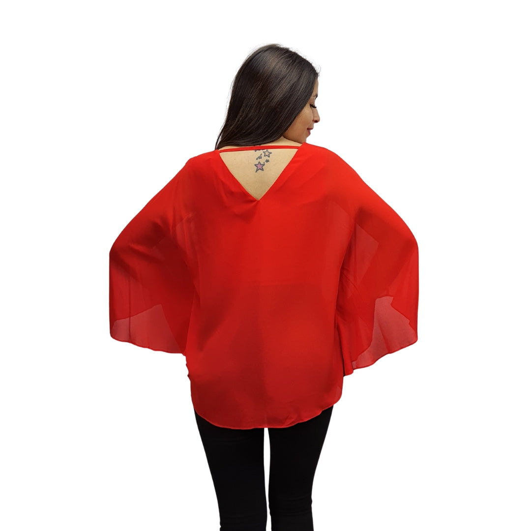 Blusa Vero Moda Rojo Style JUNO 3/4 TOP(VMC-PM-ET-3)