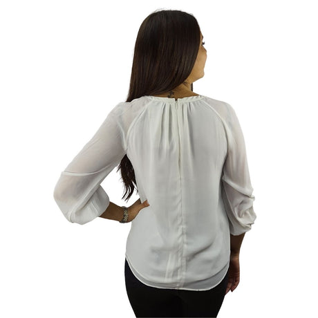 Blusa Vero  Moda Blanca Style SUNNY 3/4 WOVEN TOP(VMC-DR)