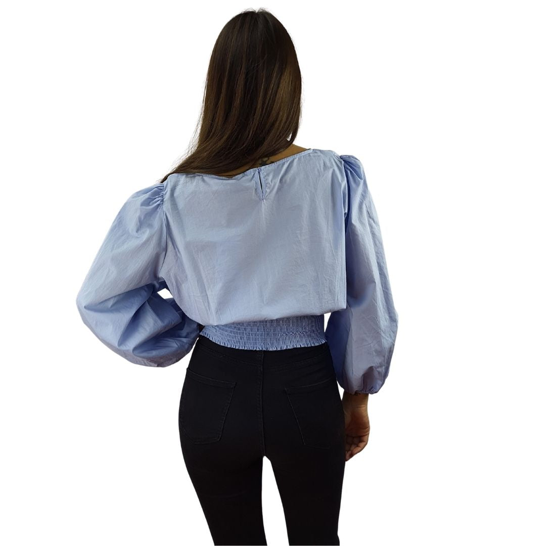Blusa Vero Moda Celeste Style COMET 3/4 TOP(SL)
