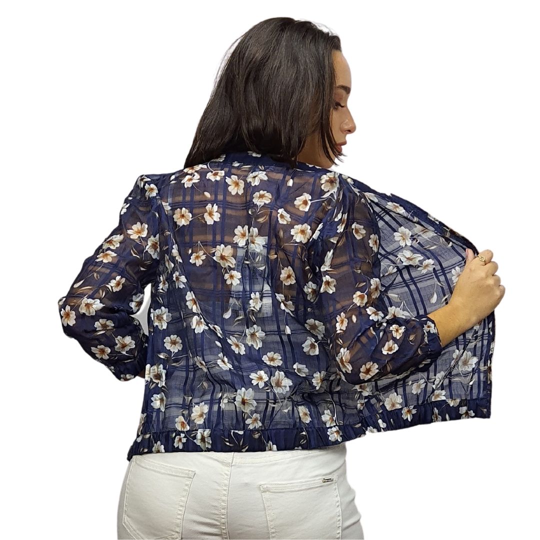 Blusa Vero moda Azul Style JULIA 3/4 BOMBER JACKET(VMC-BN-ET-3)