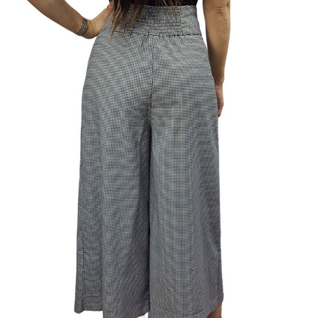 Pantalon Vero Moda Negro Style ANNA ARIA TARTAN 7/8 MW WIDE PANTS(LL)