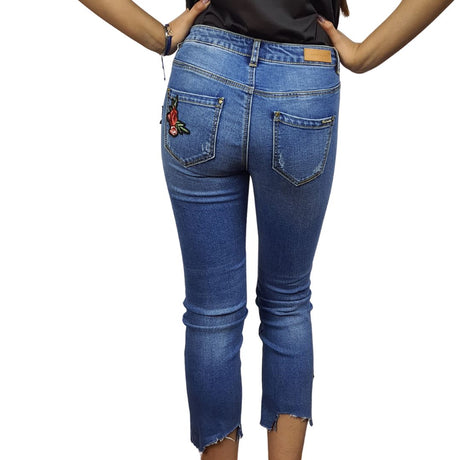 Jeans Vero Moda Azul Style TALLER 7/8 MW SLIM STRAIGHT JEANS(UR)