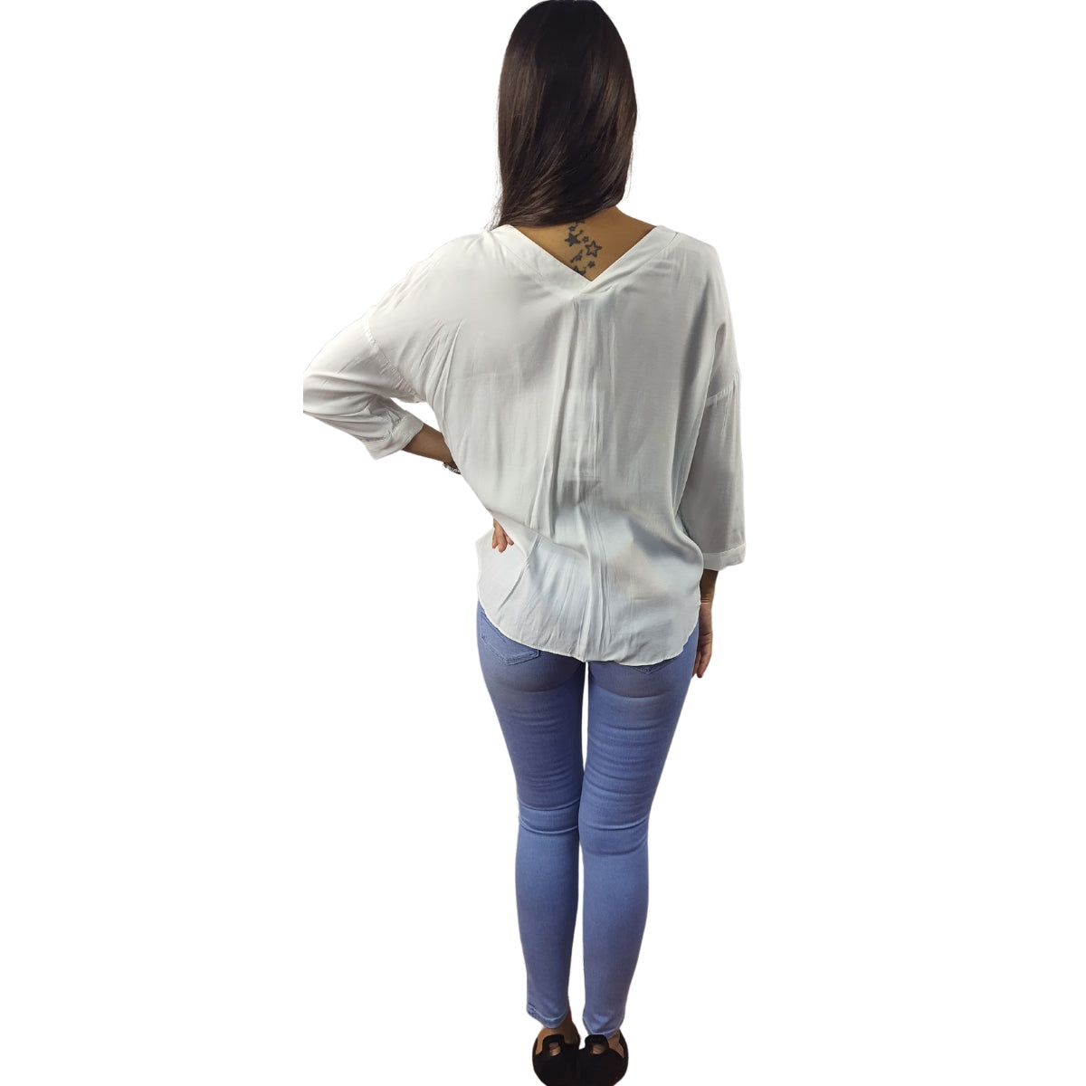 Blusa Vero Moda Blanco Style JUDY TINA 3/4 SHIRT(NN)