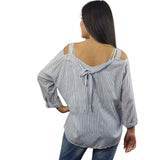 Blusa Vero Moda Blanco y Azul Style MADGE 3/4 SHIRT(SL)