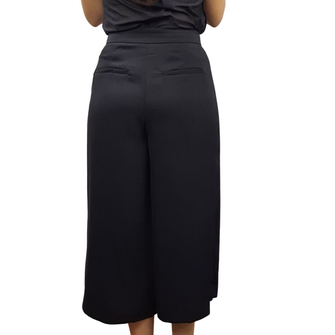Pantalon Vero Moda Negro Style CARLA 7/8 WIDE PANTS(TP-ET-3)