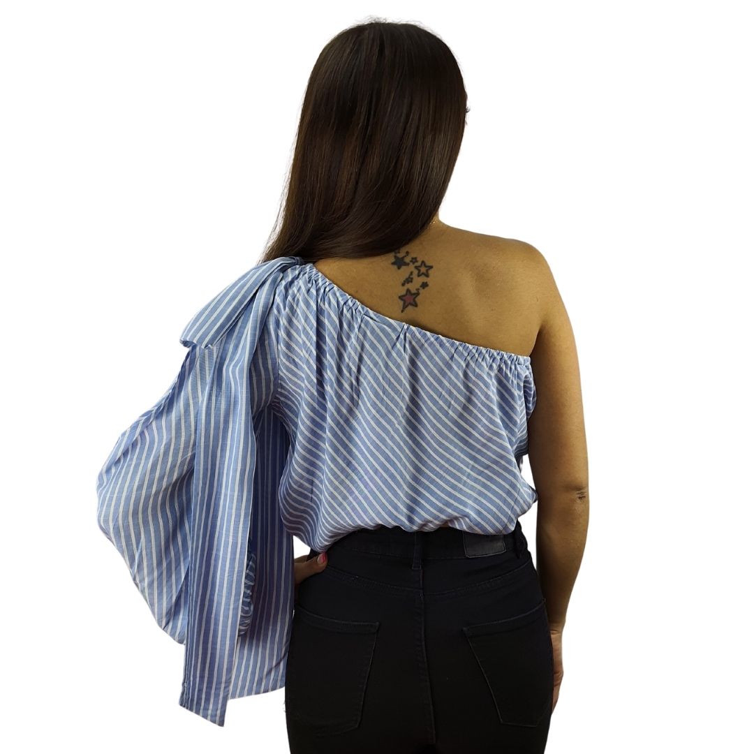 Blusa Vero Celeste Style Moda FARIY ONE SHOULDER S/L TOP(FL)