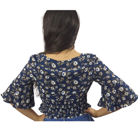 Top Vero Moda Azul Style LI 1/2 TOP(HH)