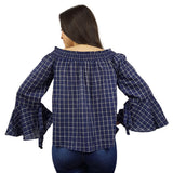 Blusa Vero Moda Azul Style CLARET L/S TOP(SL)