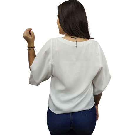 Blusa Veromoda Blanco Style JILL 1/2 WOVEN TOP(VMC-SD)