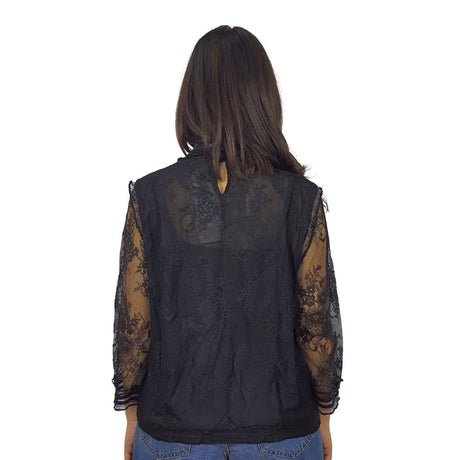 Blusa Vero moda Negro  Style NINA 3/4 JERSEY TOP(VMC-DR)