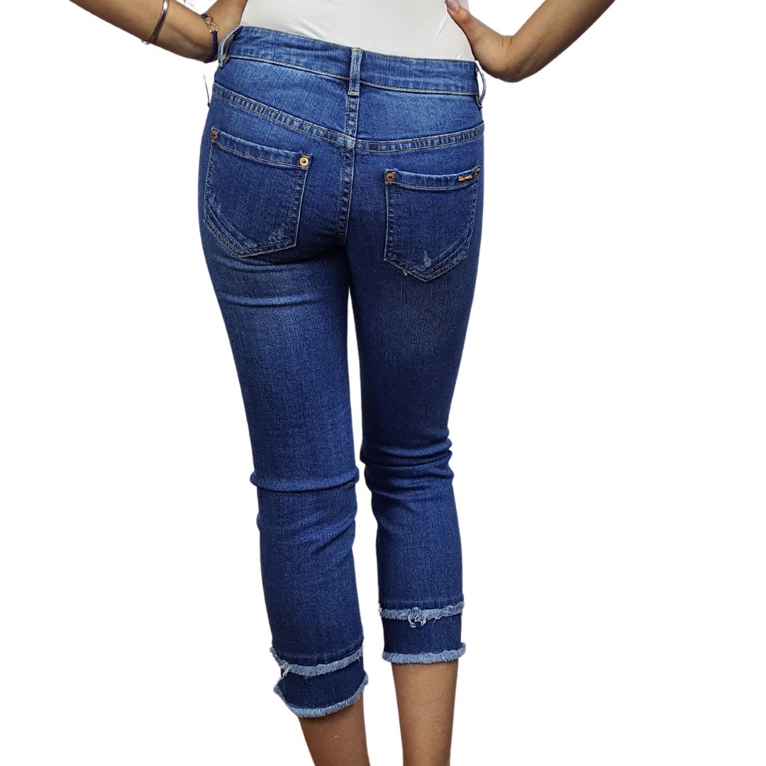 Jeans Vero Moda Azul Style LEILA 7/8 SLIM STRAIGHT JEANS(NN)