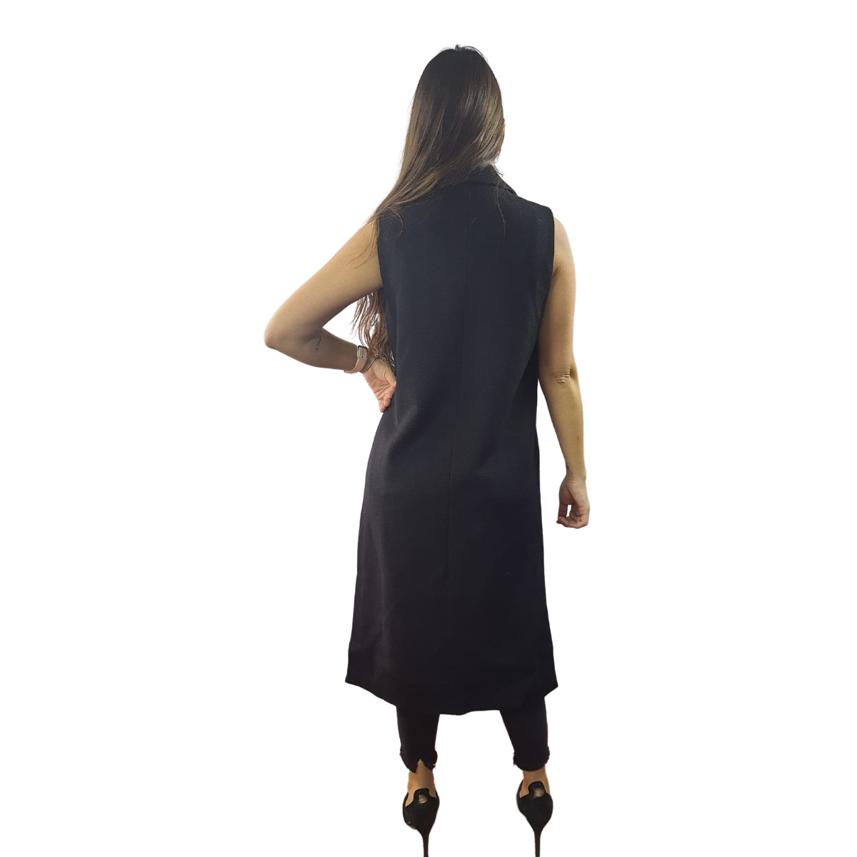 Tapado Vero Moda Negro Style ALINA WOOL WAIST COAT(NL)