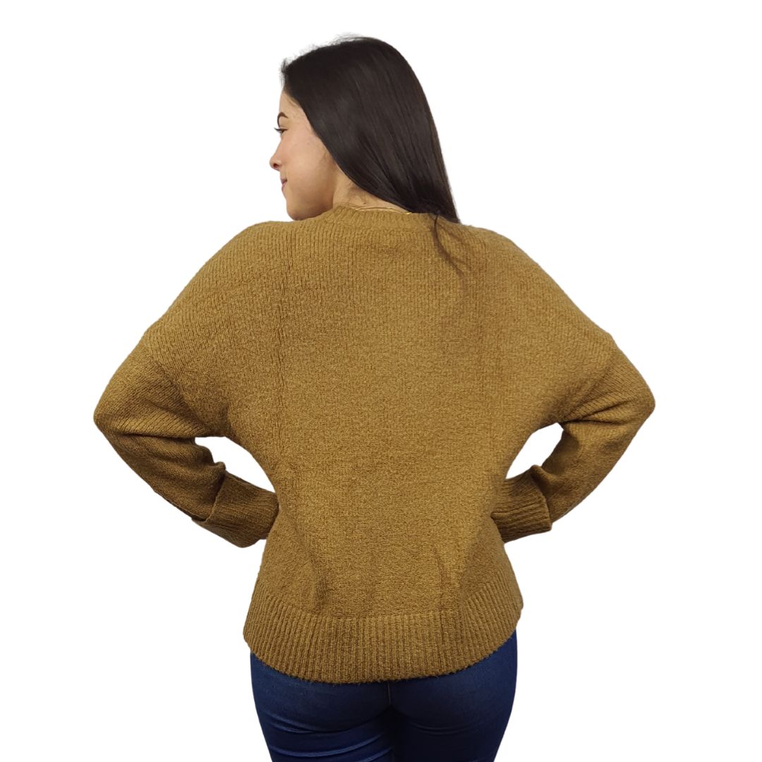 Sweater Vero Moda Marron Style ROSE L/S KNIT(VMC-UR)