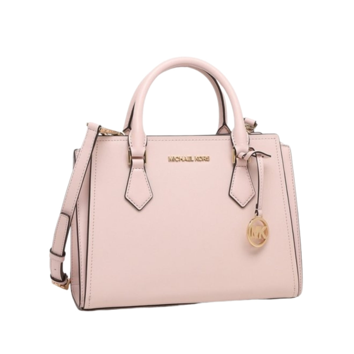 Cartera Michael Kors HOPE Messenger Leather Md Powder Blush Color POWDER BLUSH