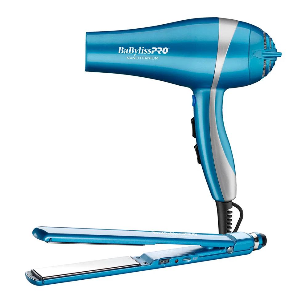 Kit Babyliss Pro Plancha + Secadora Nano Titanium BNTPP15UZ