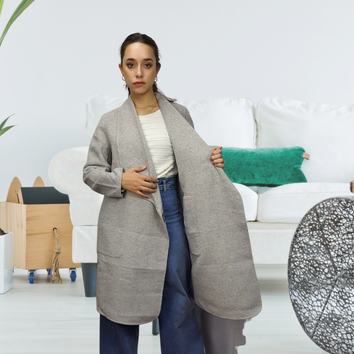 Blazer Vero Moda Gris Style YODA 9/10 DF WOOL COAT(VMC-NL)