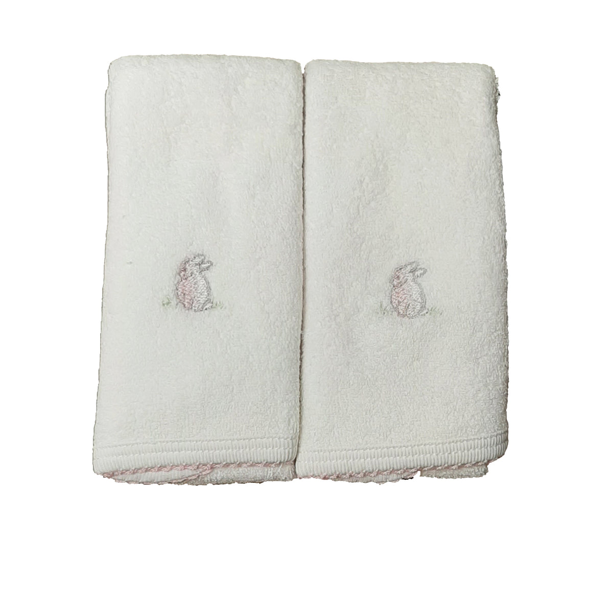 Babita Babycottons Larga Set X2 Towel Blanco Rosa
