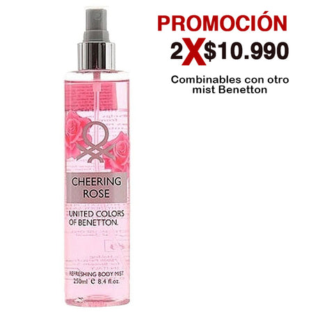 Cheering Rose Mist Colonia 250ML EDT Mujer Benetton