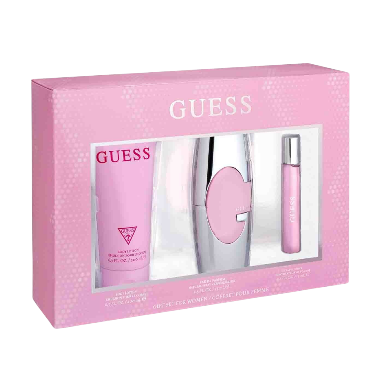 Estuche Guess Pink 200ml + 75ml + 15ml Mujer