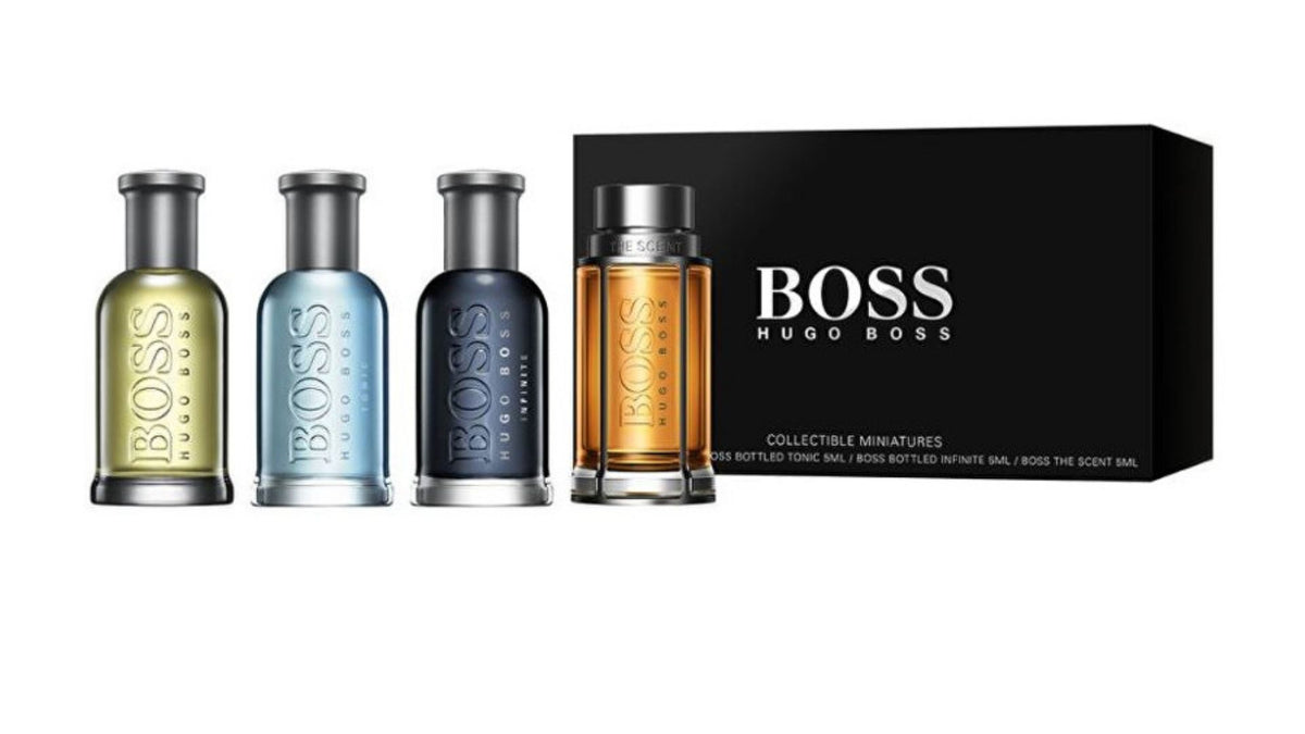 Estuche Miniaturas Boss Botttled+Tonic+Infinite+Scent 4x5Ml Hombre