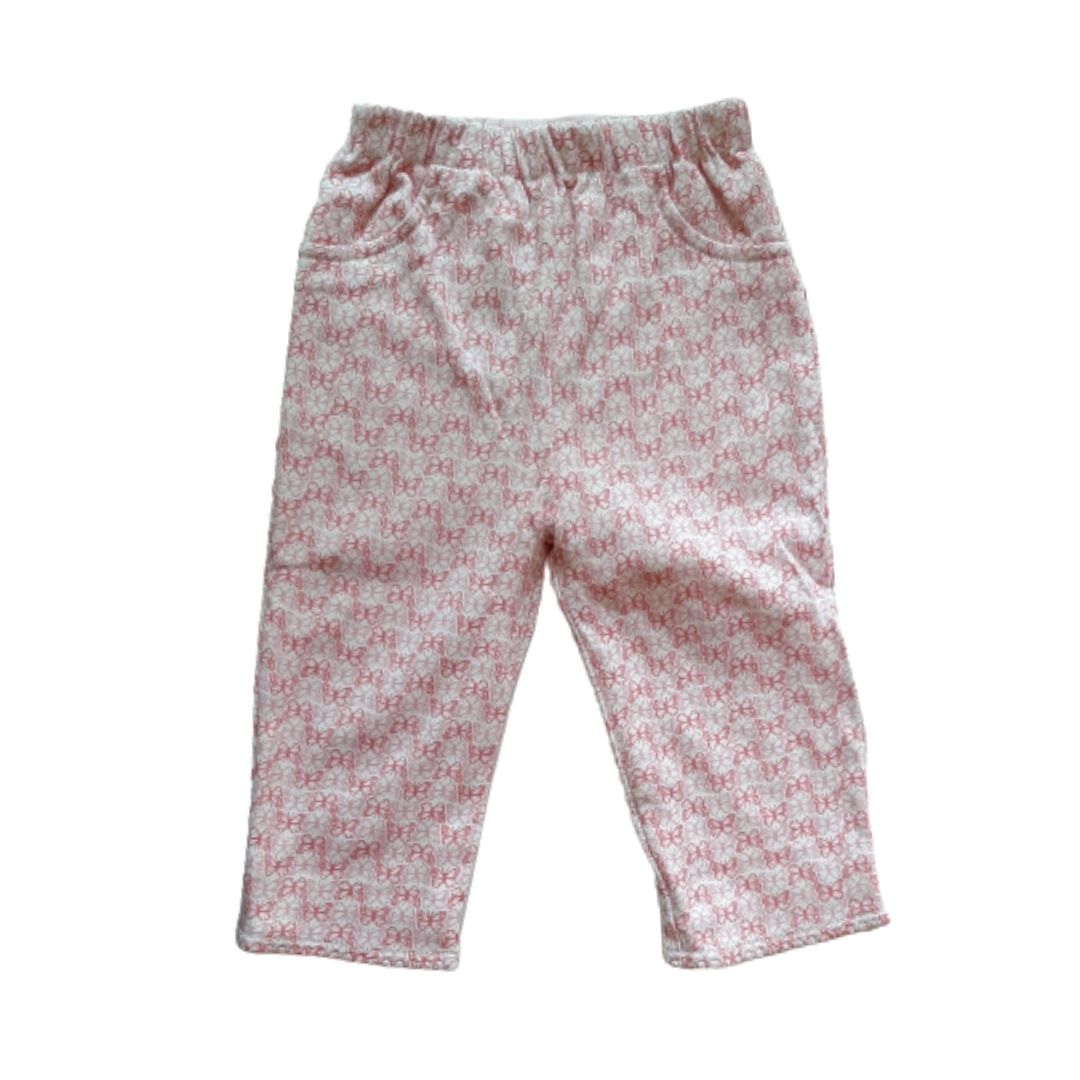 Pantalon  Babycottons Papillon Rever E Bco/Rosa