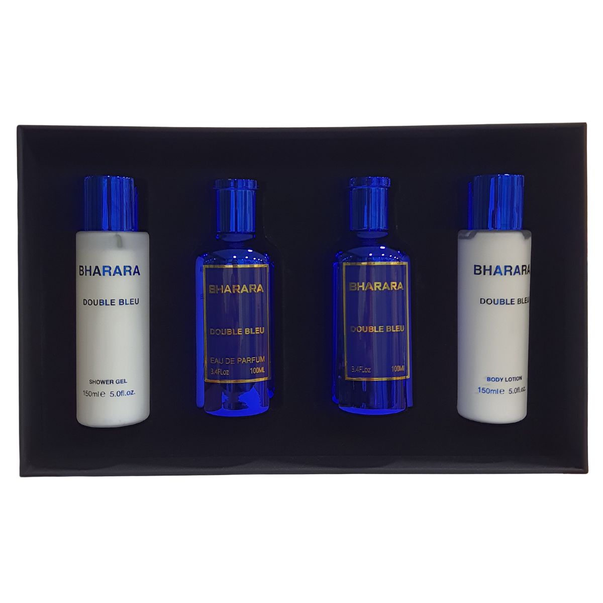 Estuche Bharara Double Bleu Edp 100Ml+150Ml B/L+100Ml A/S+150Ml S/G Hombre