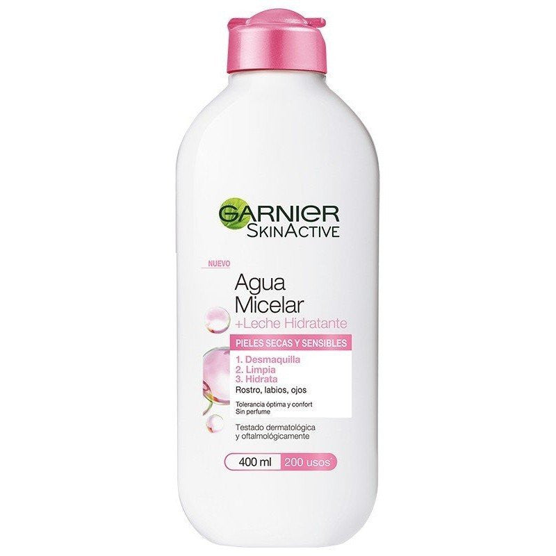 Agua Micelar + Leche Hidratante 400Ml Garnier Skin Active