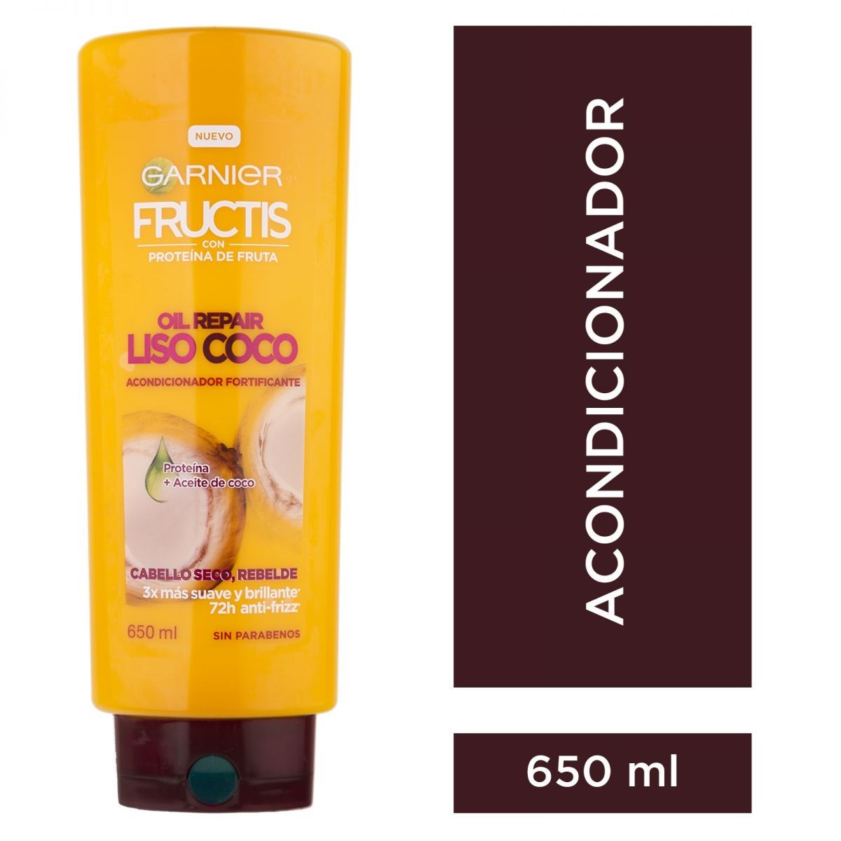 Fructis Oil R Aco Liso Coco 650Ml