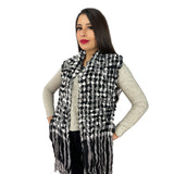 Bufanda De Cuadros Guess Negro Y Blanca Rp04Z102100