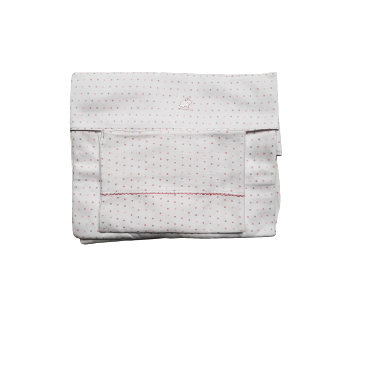 Sabanas Babycottons Bunnies Dots Moises Bco-Rosa