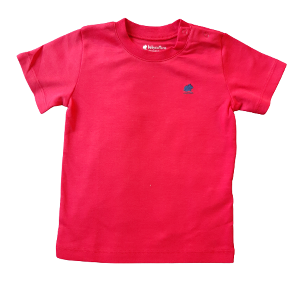 Polera  Babycottons T-Shit MC Pima Colors Rojo