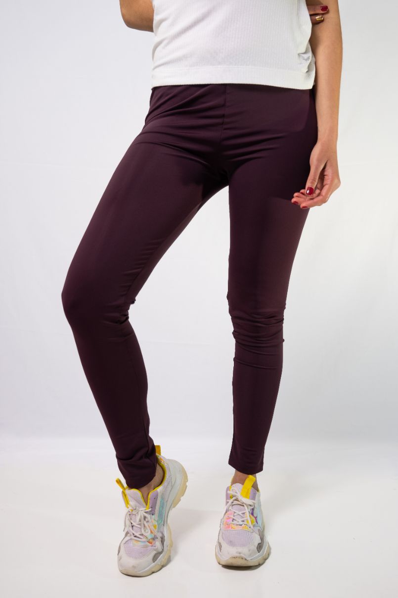 Pantalon Repsodia Leg Shiny Bordo