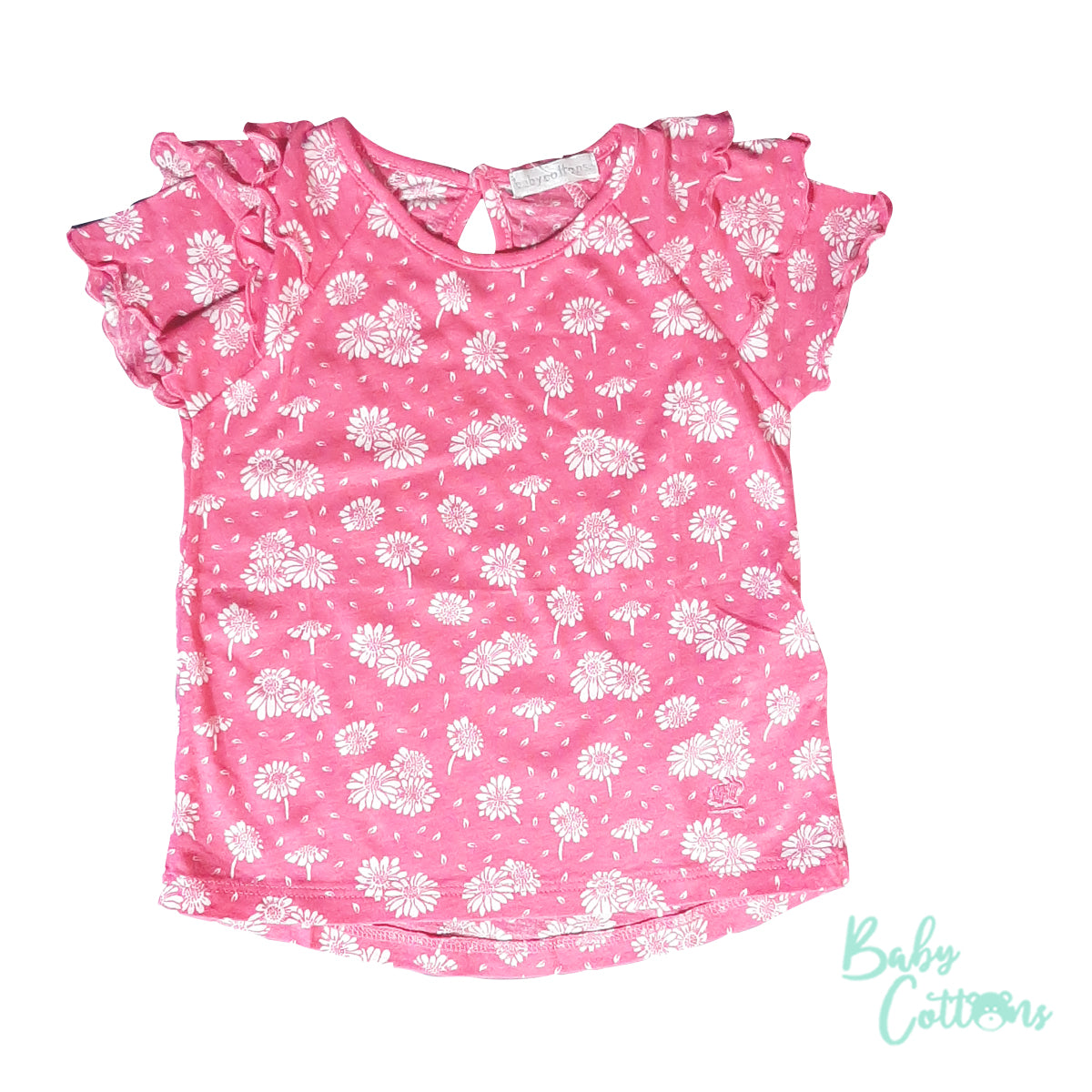 Camiseta Babycottons Daisies MC Fucsia