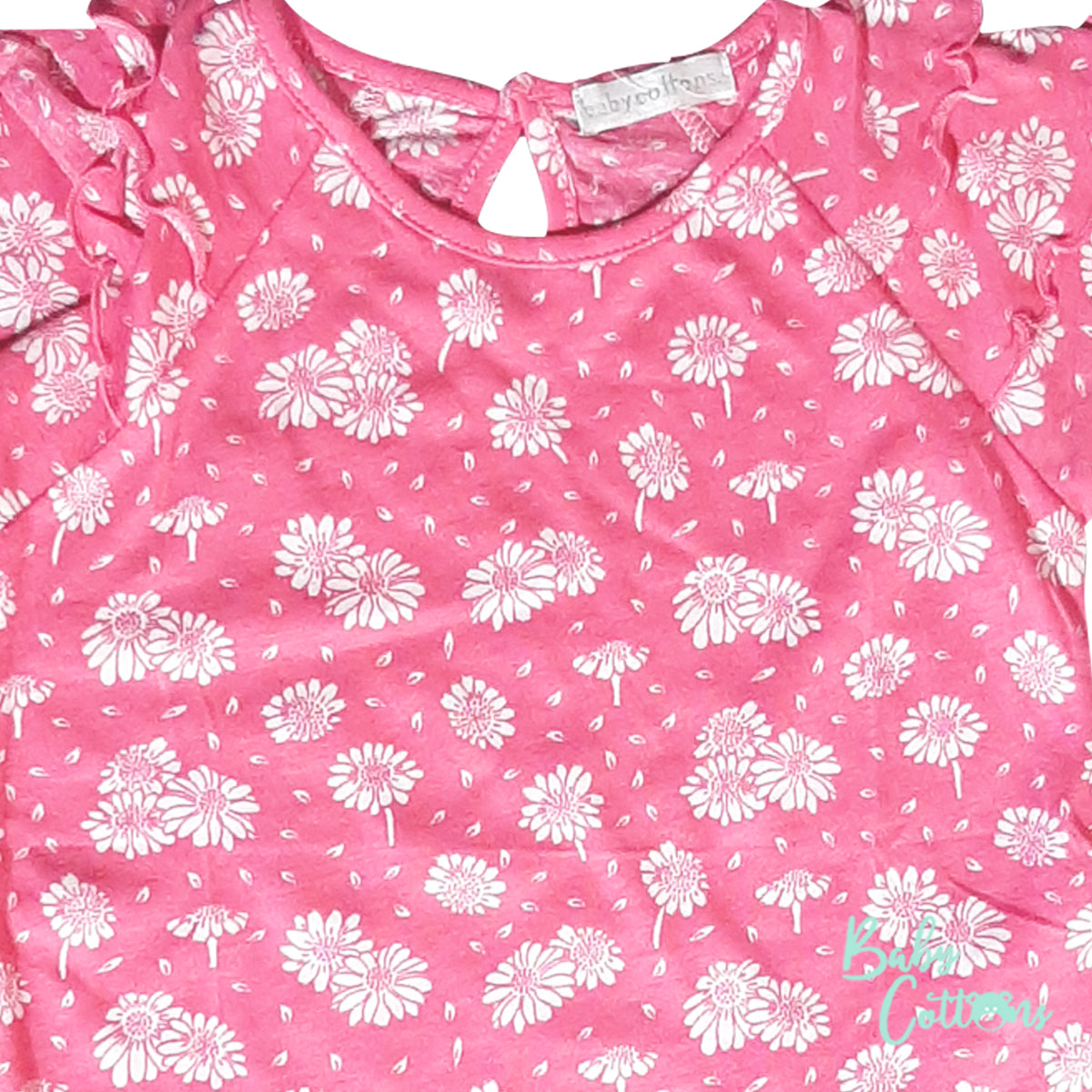 Camiseta Babycottons Daisies MC Fucsia