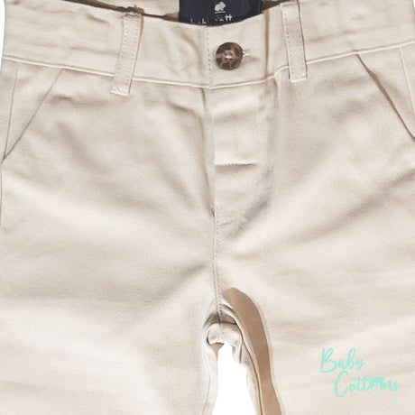 Pantalón Babycottons Cumple BB Drill Beige