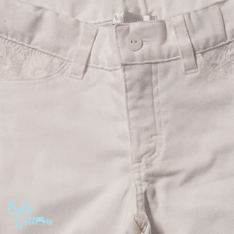 Pantalón Babycottons Chupin Dionne Camile C/Spandex Blanco