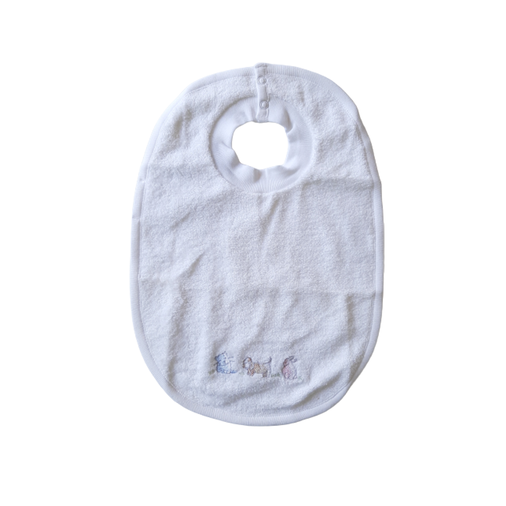 Babero Babycottons Comer Pest S/Plástico Blanco
