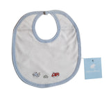 Babero Babycottons Bunnies Blanco Celeste