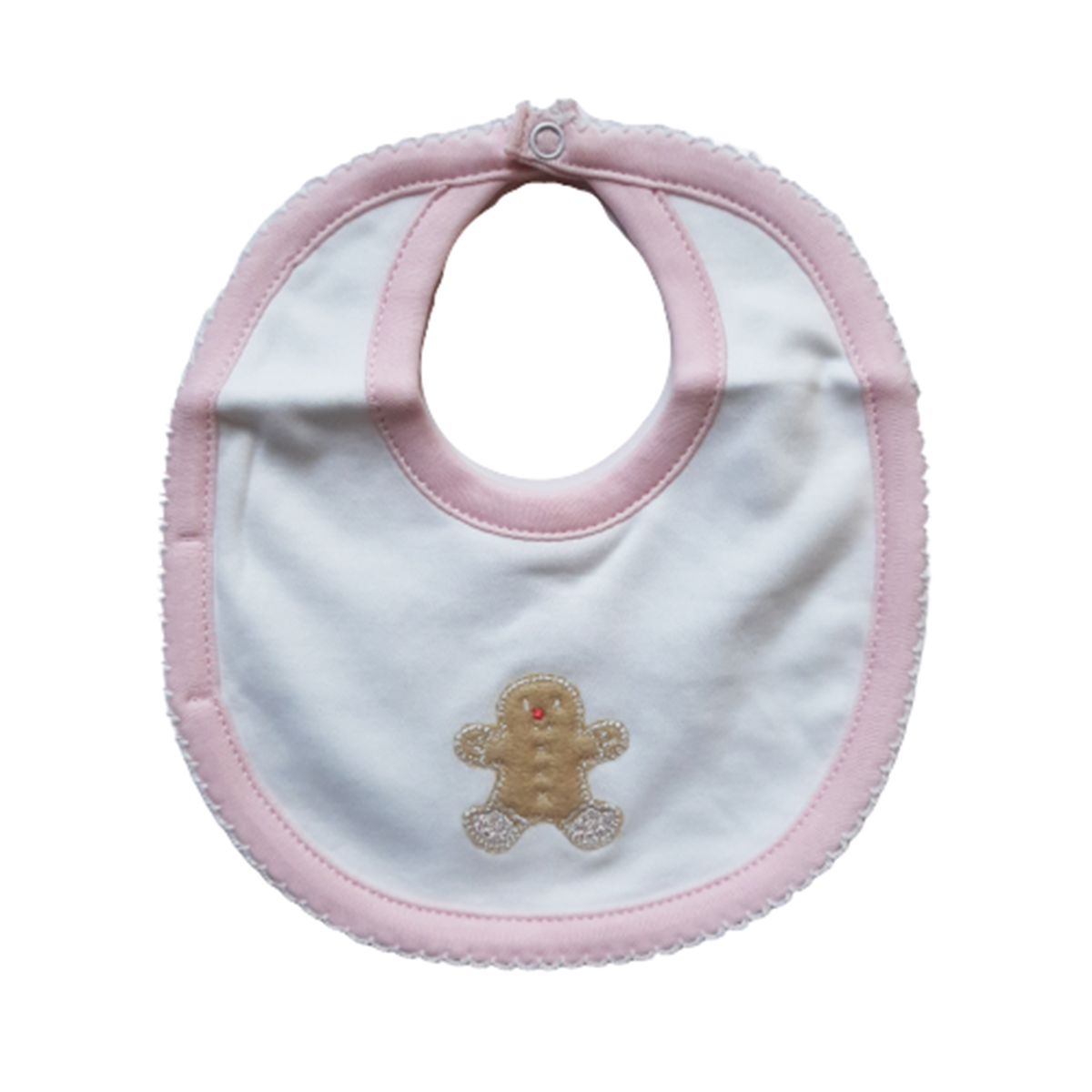 Babero Babycottons Xs Ginger Blanco Rosa